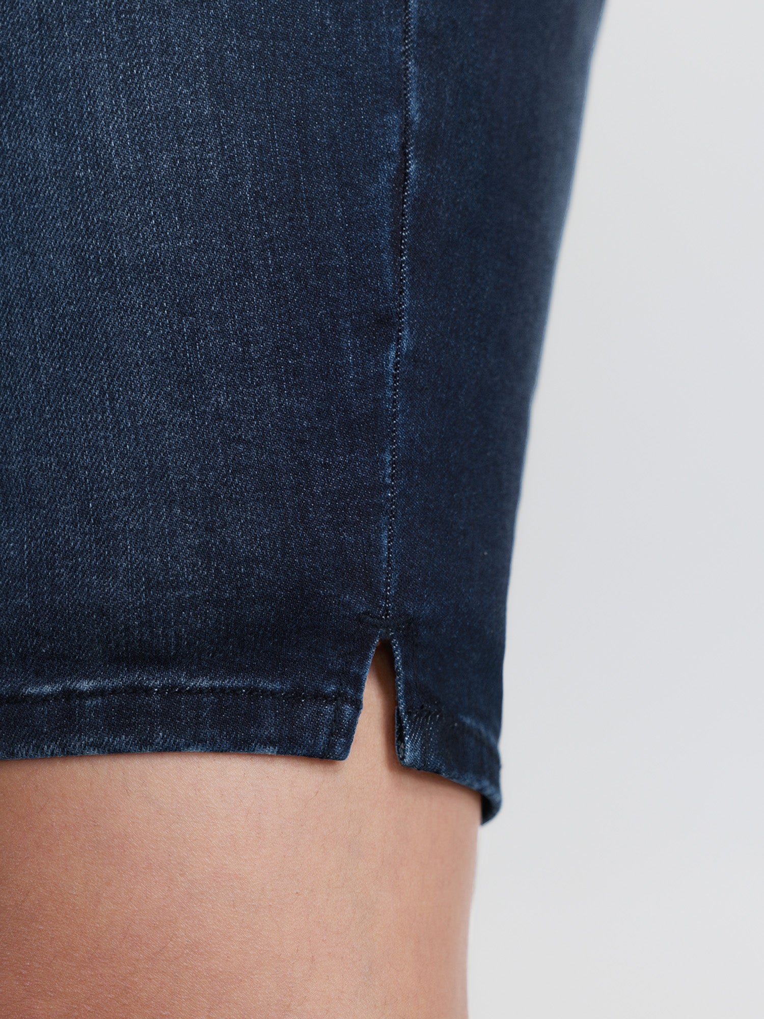 Stretchy Skinny-Fit Denim Shorts